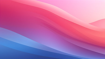 Abstract bright background with wavy smooth lines in pink, blue and purple colorsの素材