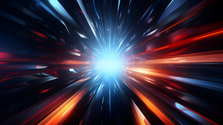Futuristic banner of digital art. Technology line background and light effect, cyberpunk style background material with a sense of technologyの素材