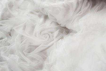 White Wedding Dress Background with Copyscapeの写真素材