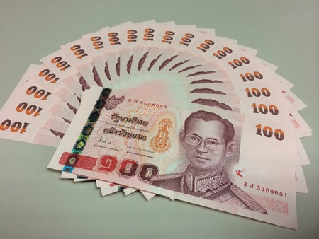 100 Thai baht noteの素材