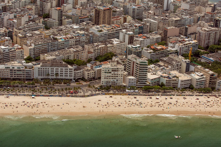 Aerial View of Ipanema Beach, Rio de Janeiro, Brazilの写真素材