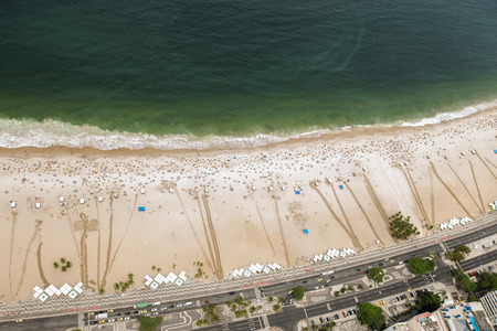 Aerial View of Ipanema Beach, Rio de Janeiro, Brazilの写真素材