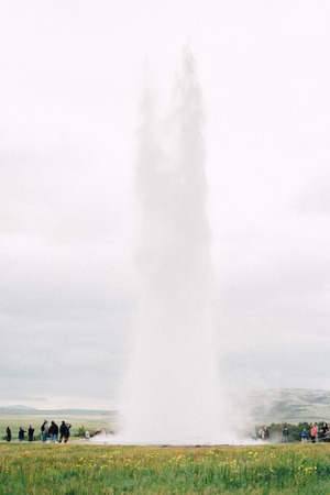 Geyser in Icelandの写真素材