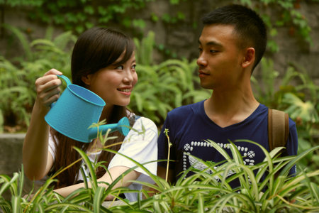 A lovely couple の写真素材