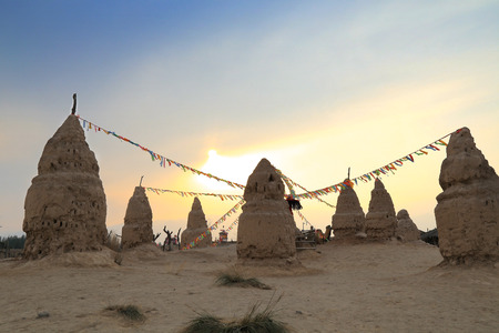 Scene at Zhenbeibu China West Film Studioのeditorial素材