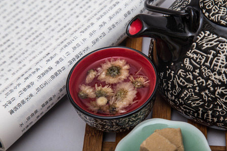 Studio shot of Chinese teaの写真素材