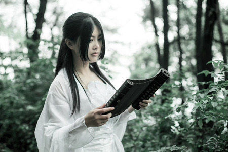 Chinese woman dress in ancient costumeの写真素材