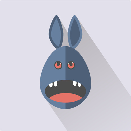 Flat icon anger stress monsterのイラスト素材