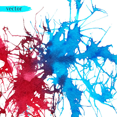 Abstract colorful background. Splash watercolor background. Grunge vector template. Blobs, stain, paints blot. Composition for business project. Invitation or greeting card design.のイラスト素材