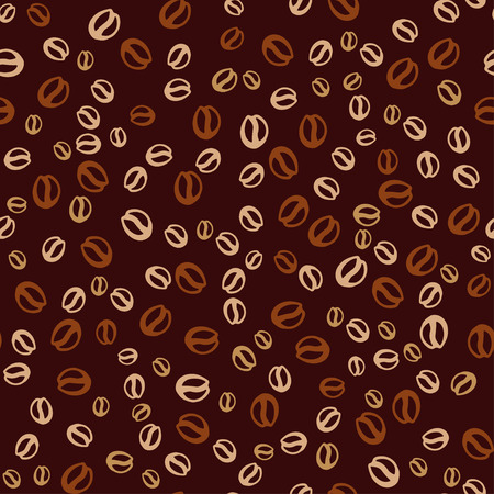 Vector background with coffee beans. Coffee print seamless pattern. Vector seamless texture for wallpapers, pattern fills, wrapping texture, web page backgrounds and other design projectのイラスト素材