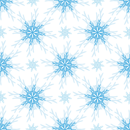 Christmas pattern. Snowflake seamless background. New year decoration, wrapのイラスト素材