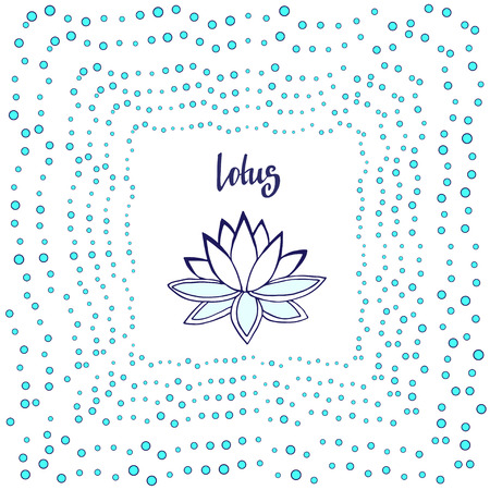 Lotus flower. Cute zen vector illustrationのイラスト素材