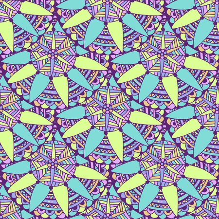 Seamless mandala background in vector. Tribal ethnic pattern.のイラスト素材