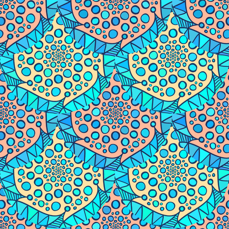 Ornamental arabic pattern. Vector abstract mosaic background. Illustration for wrapping paper, packaging design, textile fabric.のイラスト素材