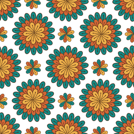 Floral seamless pattern. Modern background with flowers. Textile print or packaging design.のイラスト素材