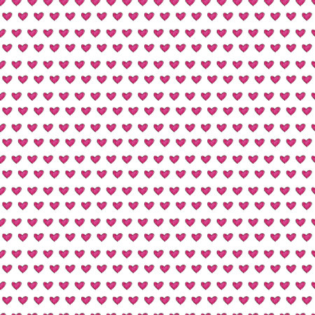 Cute seamless pattern with painted hearts texture. Valentines day backdrop. Textile or wrapping...