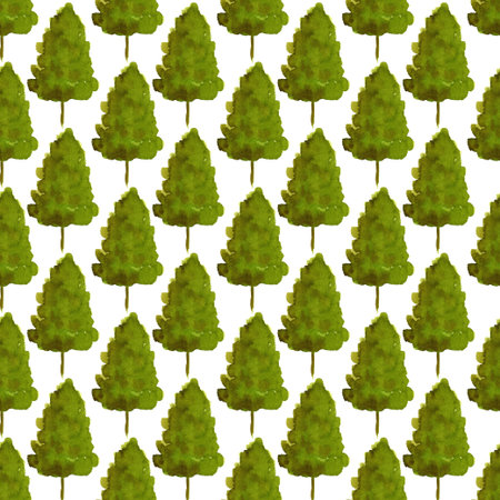 New year trees seamless patten. Watercolor backdrop for Christmas designの写真素材