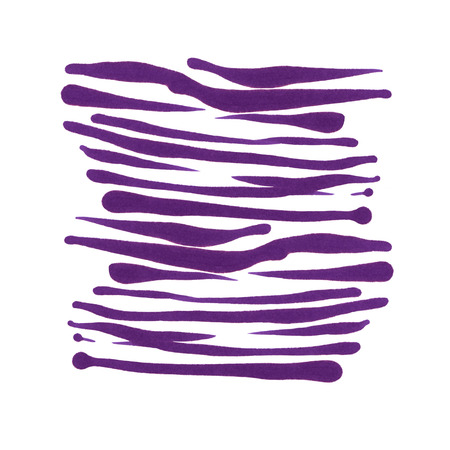 Painted striped background. texture isolated on white background. Abstract ink painting. Watercolor zebrine printable decoration in purple color.の写真素材
