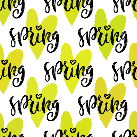 Spring seamless pattern vector repeating texture. Hand drawn ornament for wrapping paper, web backdrop.のイラスト素材