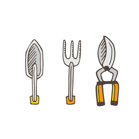 Garden tools icon. Gardening illustration. Vector artのイラスト素材