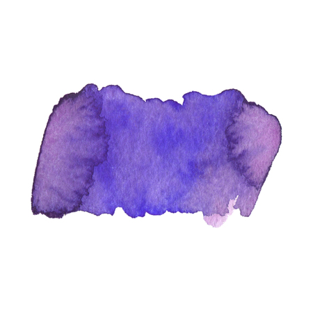 Painted purple banner. Watercolor printable texture. Horisontal background.の写真素材
