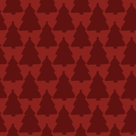 Seamless pattern. Vector. Merry Christmas wrapping paper. New Year Tree designのイラスト素材