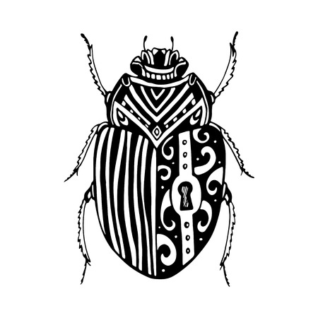 Scarab egypt Tattoo art.のイラスト素材