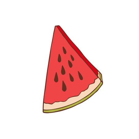 Watermelon print design. Summer fruit icon.のイラスト素材