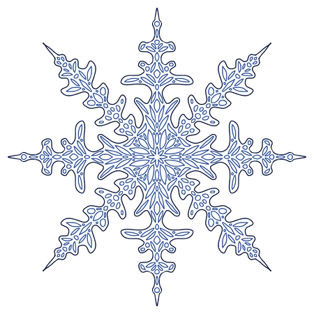 Snowflake Christmas design. Creative New Year print.のイラスト素材