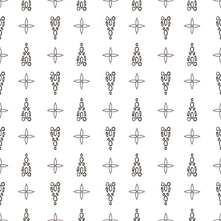 Minimalist pattern with simple ornament with geometric elementsのイラスト素材