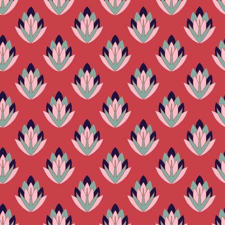 Vintage vector pattern . Retro wallpaper designのイラスト素材