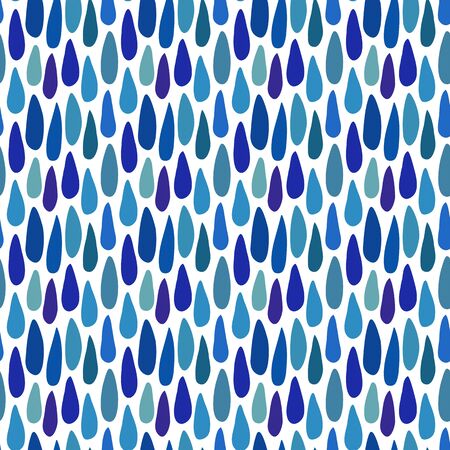 Raindrops vector background in blue colors.のイラスト素材
