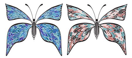 Butterfly vector clipart. Poster printable designのイラスト素材