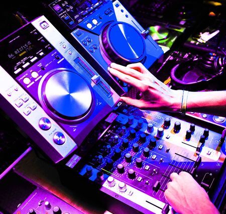 Dj Play Music on Stageの写真素材