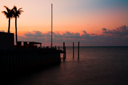 Sunrise at Key West, Floridaの写真素材