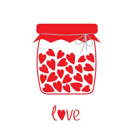 Love bottle with hearts inside  illustration   Cardのイラスト素材