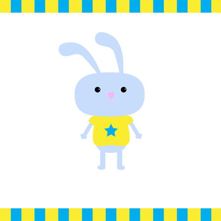 Cute little bunny boy  illustration  Cardのイラスト素材