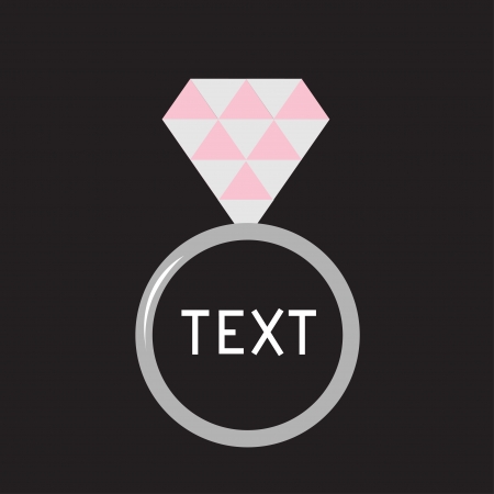 Wedding silver ring with diamondのイラスト素材