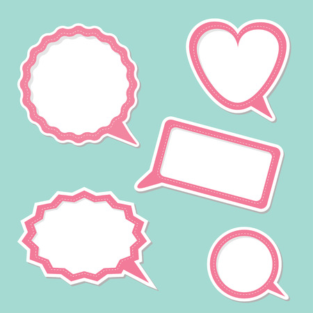 Speech bubble set. Design elements. Vector illustrationのイラスト素材