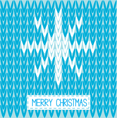 Knitted sweater vector pattern with word snowflake. Merry Christmas card. Illustration.のイラスト素材