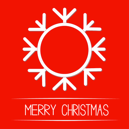 Big snowflake. Merry Christmas card. Vector illustration.のイラスト素材
