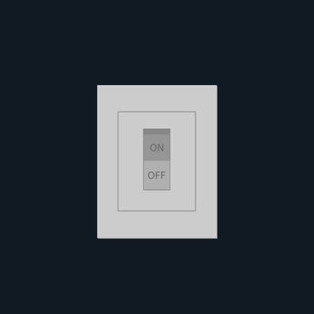 Light Switch on off tumbler in flat design styleのイラスト素材