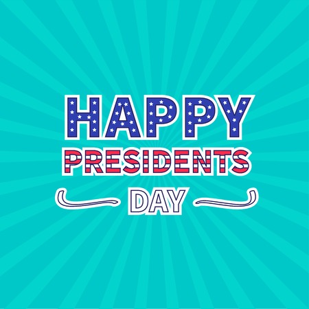 Blue sunburst with ray of light. Presidents Day background flat design Vector illustrationのイラスト素材
