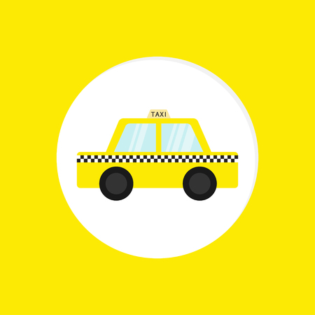 Taxi car cab round icon.のイラスト素材