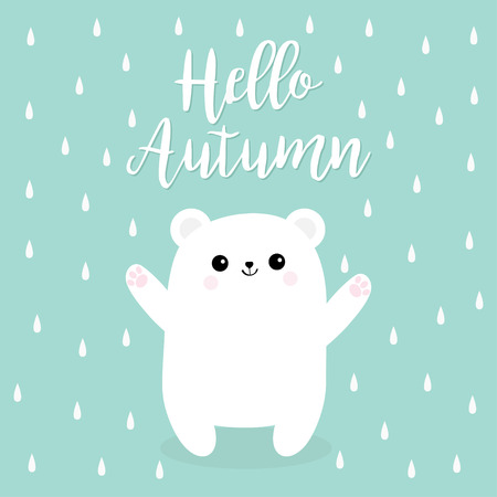 Hello autumn card designのイラスト素材