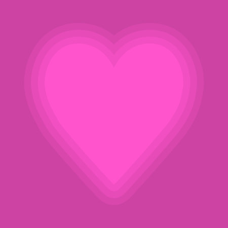 Heart gradient Valentine's day background. Pink purple heart striped pattern. Glowing hearts. Template for wallpaper, banners, frame, posters, greeting card, wedding invitation. Flat design Vectorのイラスト素材