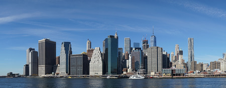 New York Manhatten Side with Hudson River .のeditorial素材