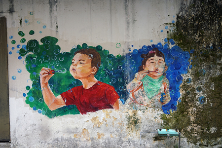 Street Art in the Streets of Malaysia .のeditorial素材
