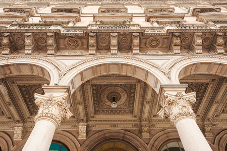 Milan, Italy - April 11, 2013 : Detail of Galleria Vittorio Emanuele II in Milan Italyのeditorial素材