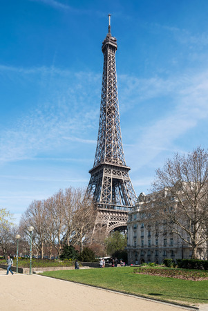 Paris, France - April 14, 2013: A Beautiful View of the Eiffel tower in Paris.のeditorial素材